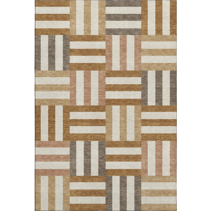 Addison Mayfield Orange AMF2332 - 8ft. Round Rug