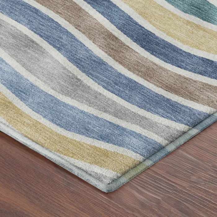 Addison Mayfield Blue AMF2333 - 8ft. Round Rug