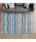 Addison Mayfield Blue AMF2333 - 8ft. Round Rug