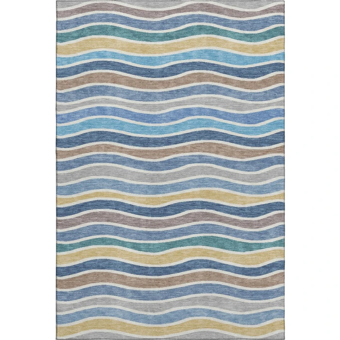 Addison Mayfield Blue AMF2333 - 8ft. Round Rug