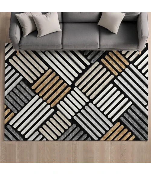 Addison Mayfield Black AMF2339 2ft. 3in. x 7ft. 6in. Rect. Rug