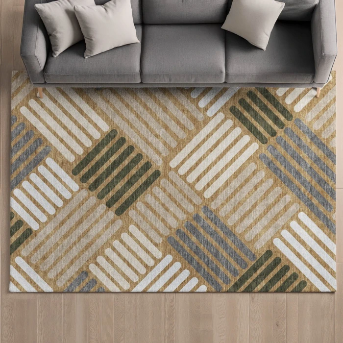 Addison Mayfield Gold AMF2339 - 8ft. Round Rug