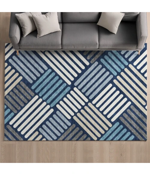 Addison Mayfield Blue AMF2339 2ft. 3in. x 7ft. 6in. Rect. Rug