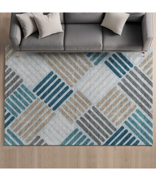 Addison Mayfield Teal AMF2339 2ft. 3in. x 7ft. 6in. Rect. Rug