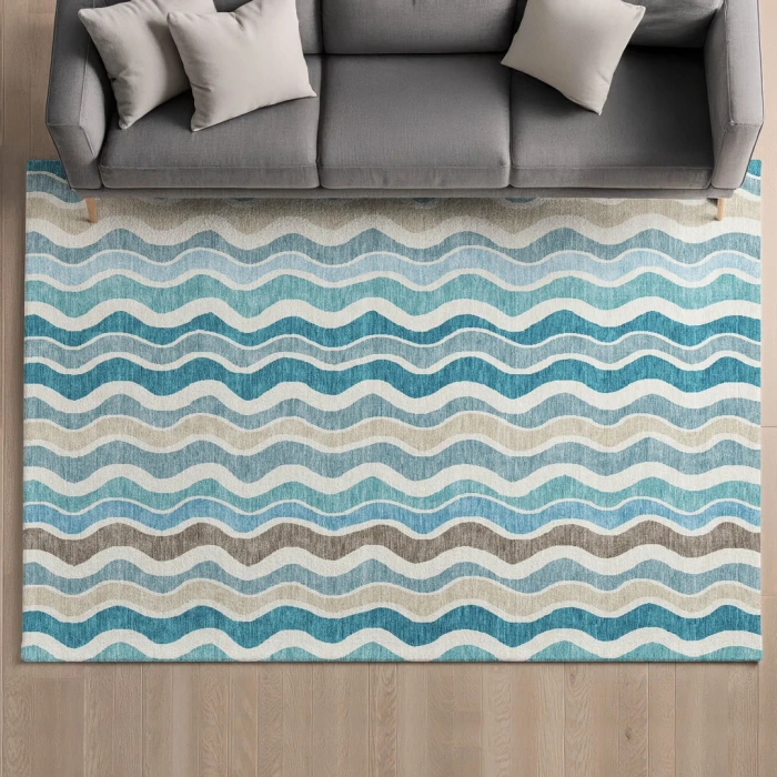 Addison Mayfield Teal AMF2342 9ft. x 12ft. Rect. Rug
