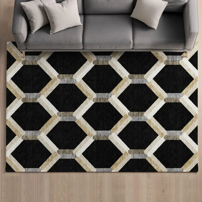 Addison Mayfield Black AMF2343 - 8ft. Round Rug
