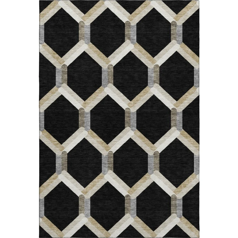 Addison Mayfield Black AMF2343 - 8ft. Round Rug