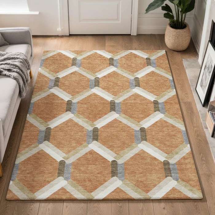 Addison Mayfield Orange AMF2343 5ft. x 7ft. 6in. Rect. Rug