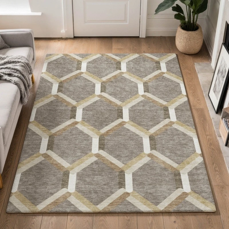 Addison Mayfield Brown AMF2343 - 8ft. Round Rug