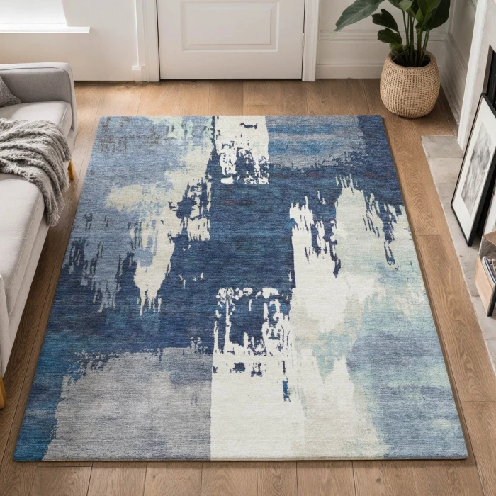 Addison Mayfield Blue AMF2347 - 8ft. Round Rug