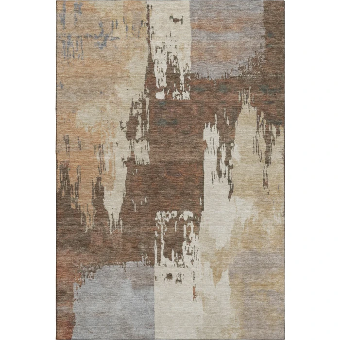 Addison Mayfield Orange AMF2347 - 8ft. Round Rug