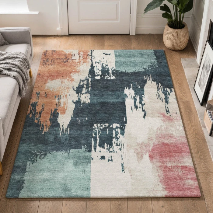 Addison Mayfield Teal AMF2347 - 8ft. Round Rug