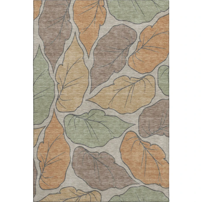 Addison Mayfield Orange AMF2348 - 8ft. Round Rug