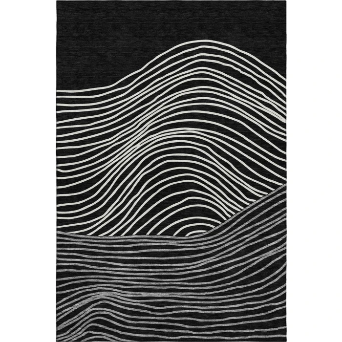 Addison Mayfield Black AMF2350 - 8ft. Round Rug
