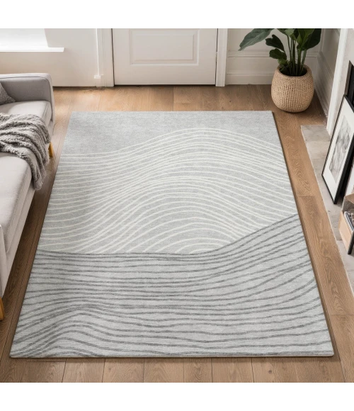 Addison Mayfield Gray AMF2350 - 8ft. Round Rug