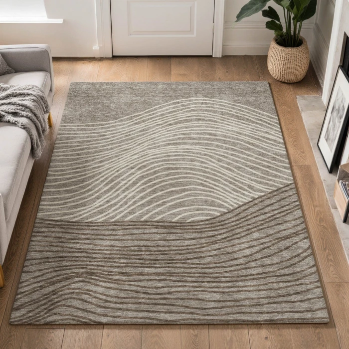Addison Mayfield Brown AMF2350 - 8ft. Round Rug