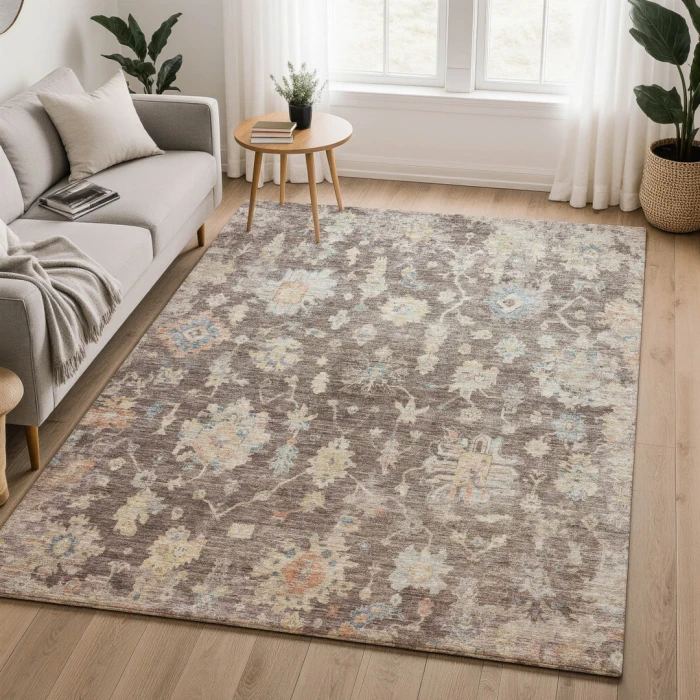 Addison Mayfield Brown AMF2355 - 8ft. Round Rug