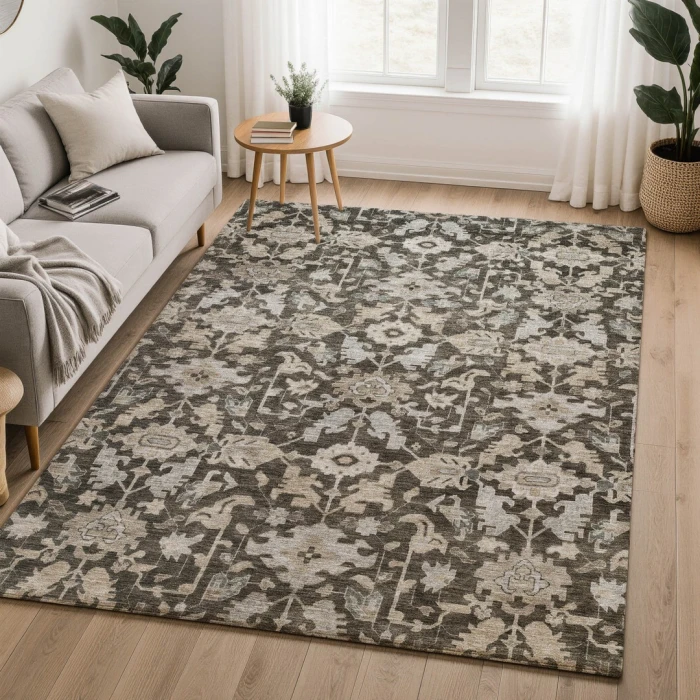 Addison Mayfield Brown AMF2358 - 8ft. Round Rug