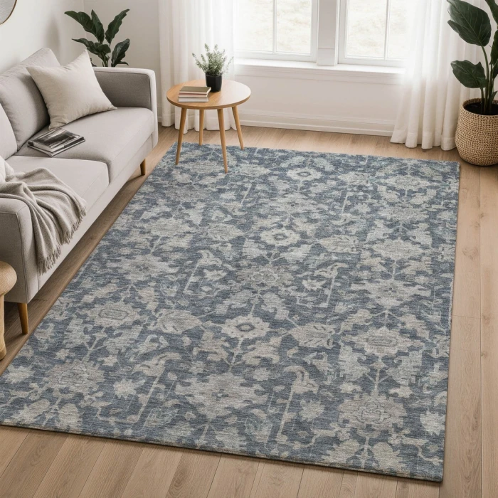Addison Mayfield Blue AMF2358 - 8ft. Round Rug