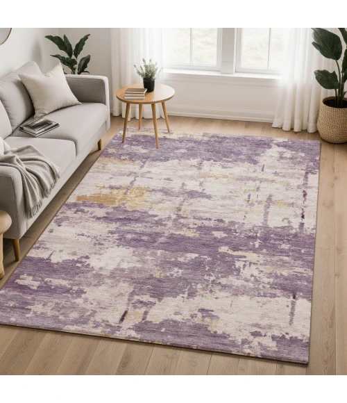 Addison Mayfield Purple AMF2362 - 8ft. Round Rug