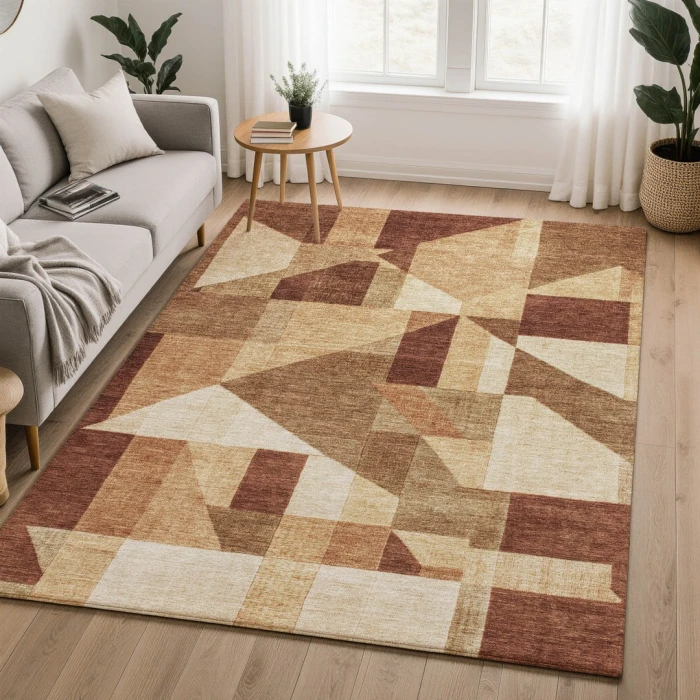 Addison Mayfield Orange AMF2365 - 8ft. Round Rug
