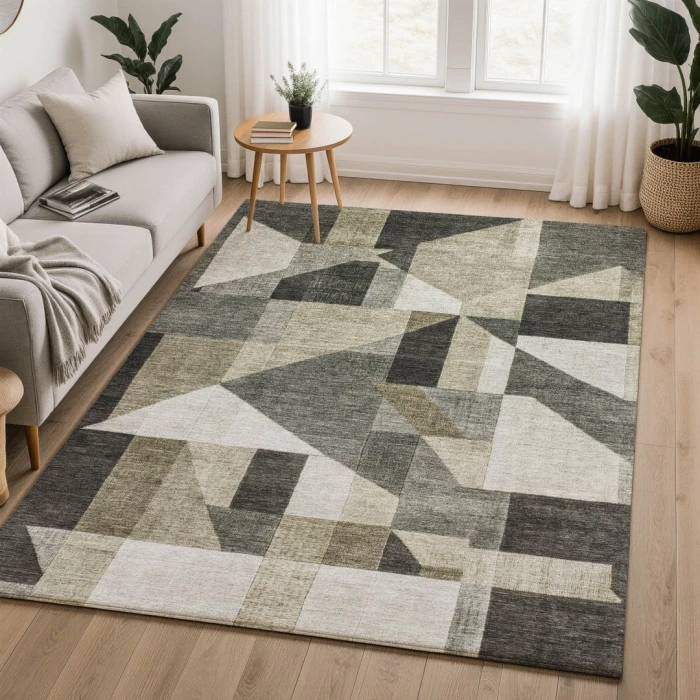 Addison Mayfield Gray AMF2365 - 8ft. Round Rug