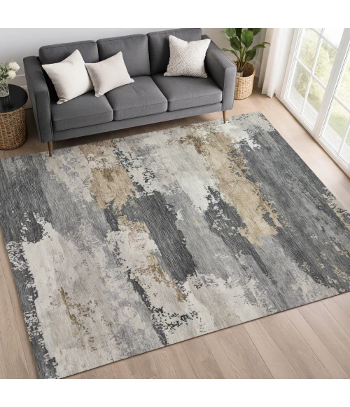 Addison Mayfield Gray AMF2372 - 8ft. Round Rug