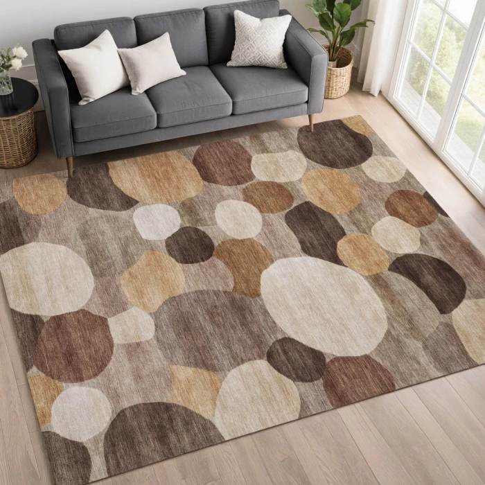Addison Mayfield Brown AMF2375 - 8ft. Round Rug