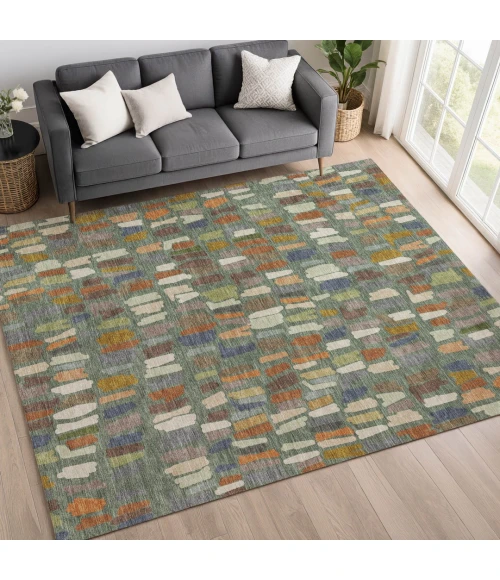 Addison Mayfield Green AMF2377 - 8ft. Round Rug