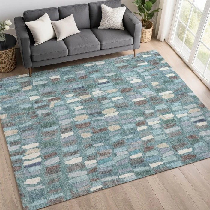 Addison Mayfield Teal AMF2377 2ft. 3in. x 7ft. 6in. Rect. Rug