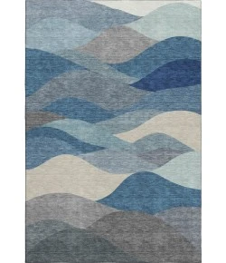 Addison Mayfield Blue AMF2378 - 8ft. Round Rug