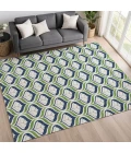 Addison Mayfield Blue AMF2379 - 8ft. Round Rug