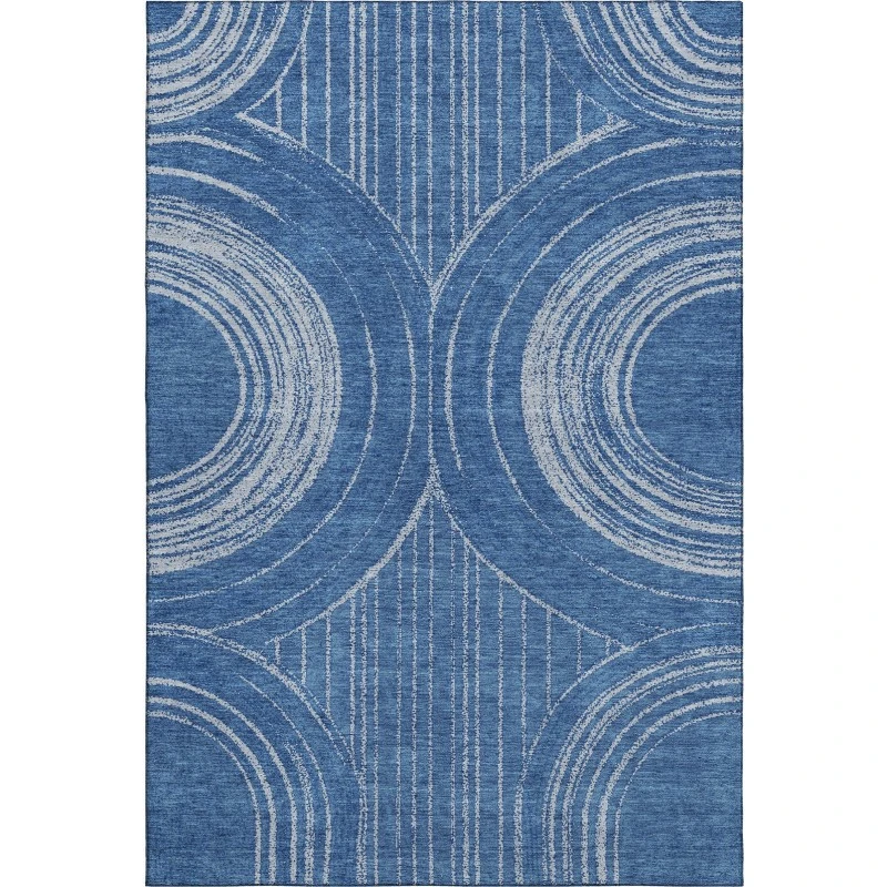 Addison Mayfield Blue AMF2380 - 8ft. Round Rug