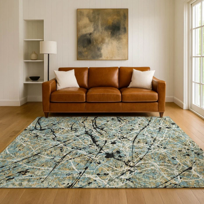 Addison Mayfield Teal AMF2389 9ft. x 12ft. Rect. Rug