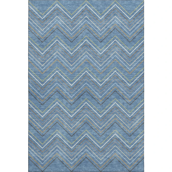 Addison Mayfield Blue AMF2392 - 8ft. Round Rug