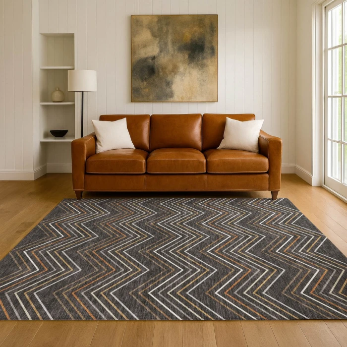 Addison Mayfield Gray AMF2392 - 8ft. Round Rug
