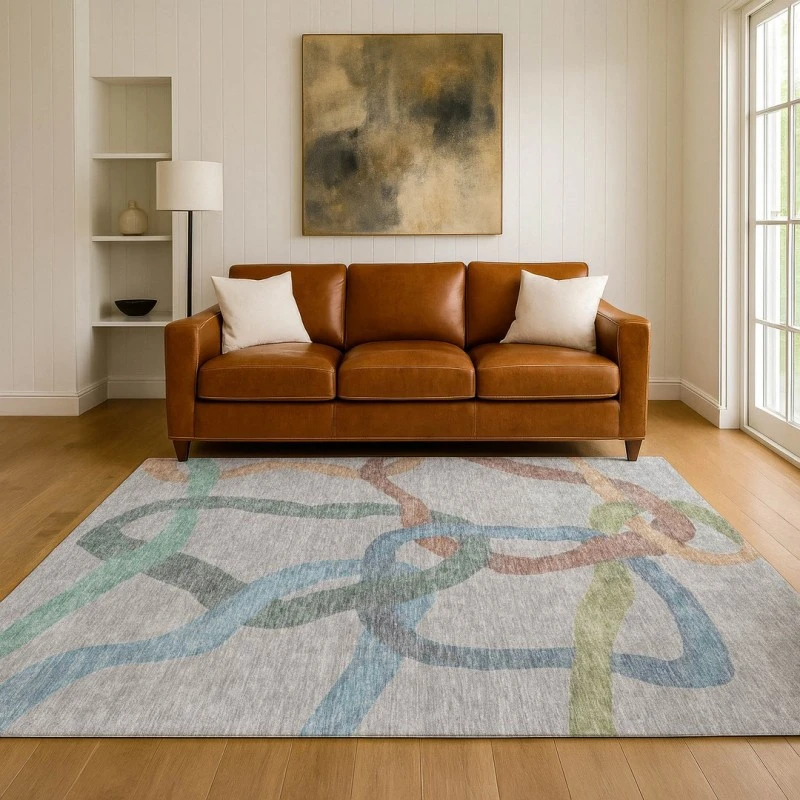 Addison Mayfield Gray AMF2394 - 8ft. Round Rug
