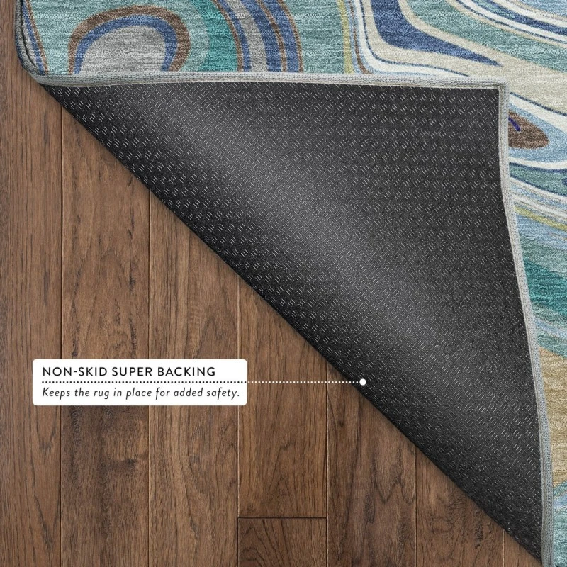 Addison Mayfield Teal AMF2395 - 8ft. Round Rug