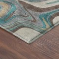 Addison Mayfield Teal AMF2395 - 8ft. Round Rug
