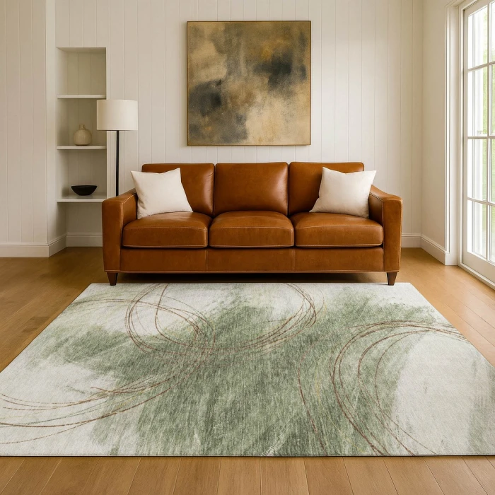 Addison Mayfield Green AMF2396 - 8ft. Round Rug