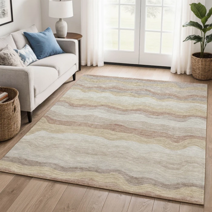 Addison Mayfield Brown AMF2397 - 8ft. Round Rug