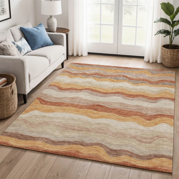 Addison Mayfield Orange AMF2397 2ft. 3in. x 7ft. 6in. Rect. Rug