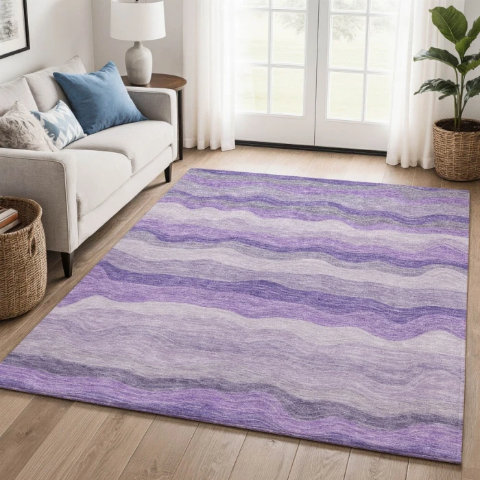Addison Mayfield Purple AMF2397 - 8ft. Round Rug