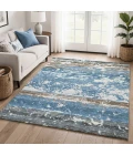 Addison Mayfield Blue AMF2398 - 8ft. Round Rug