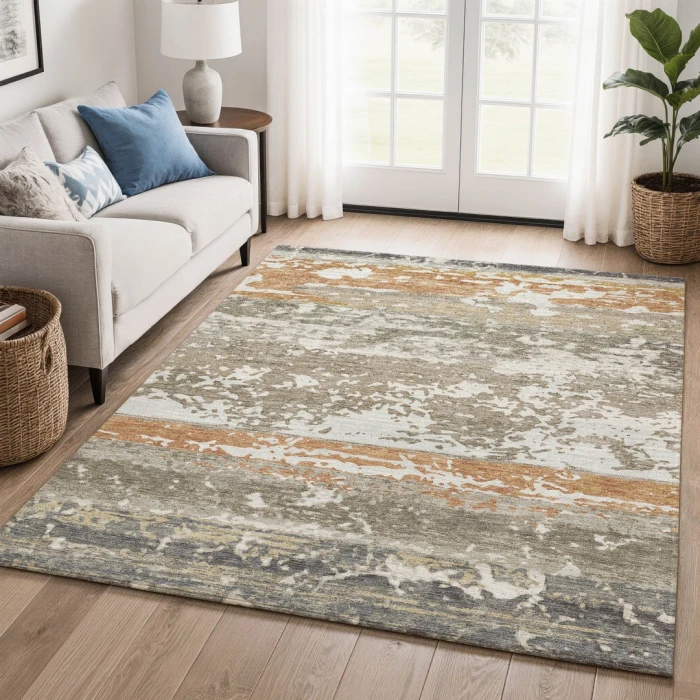 Addison Mayfield Brown AMF2398 - 8ft. Round Rug