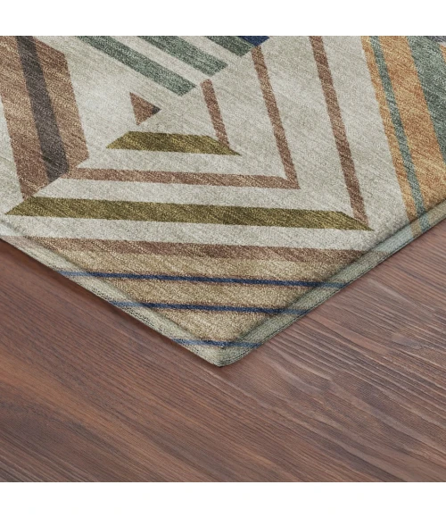 Addison Mayfield Brown AMF2399 - 8ft. Round Rug