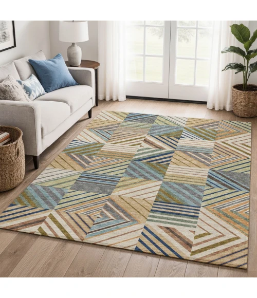 Addison Mayfield Brown AMF2399 - 8ft. Round Rug