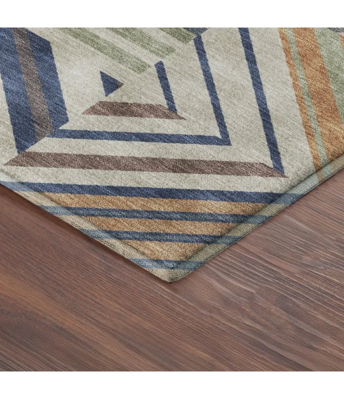 Addison Mayfield Orange AMF2399 - 8ft. Round Rug