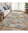 Addison Mayfield Orange AMF2399 - 8ft. Round Rug