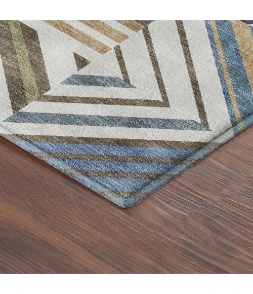 Addison Mayfield Blue AMF2399 - 8ft. Round Rug